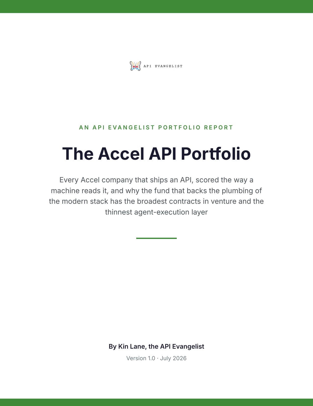 The Accel API Portfolio cover