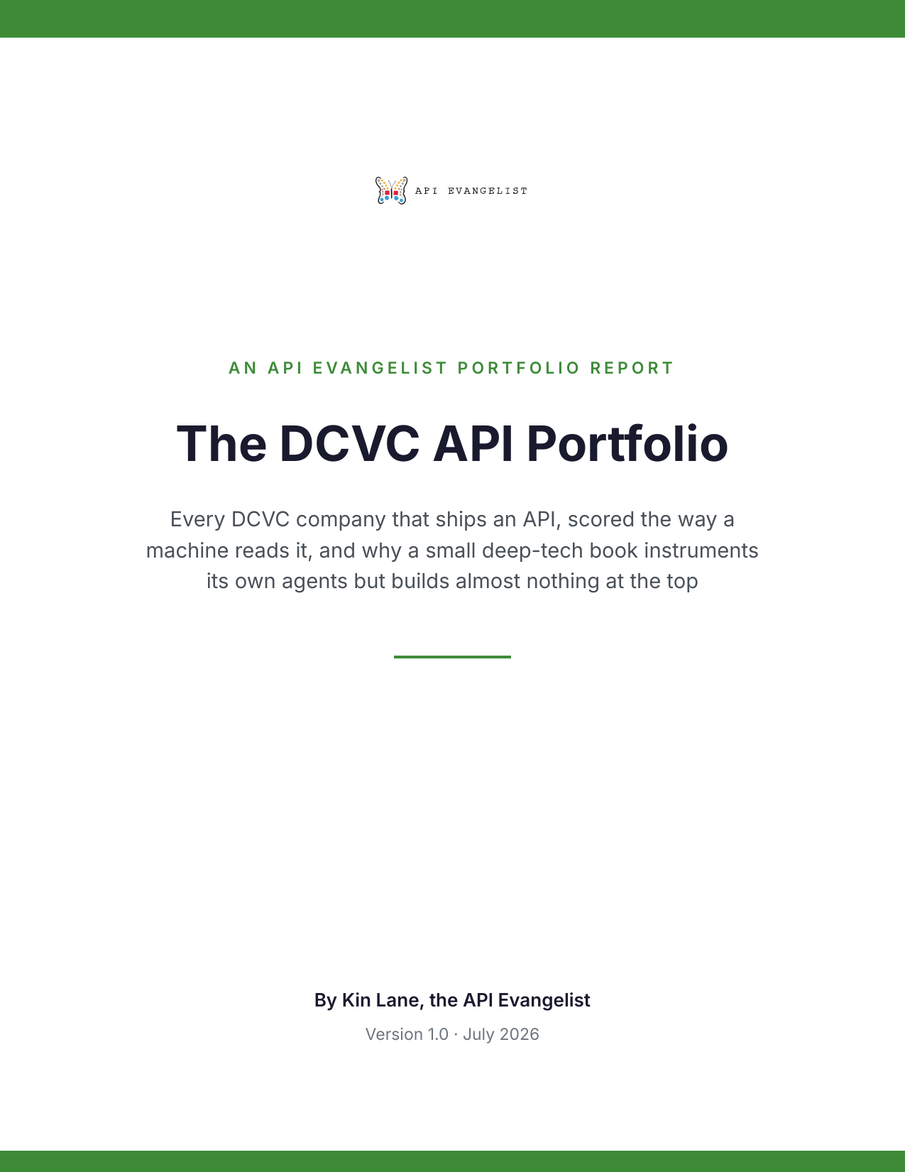 The DCVC API Portfolio cover