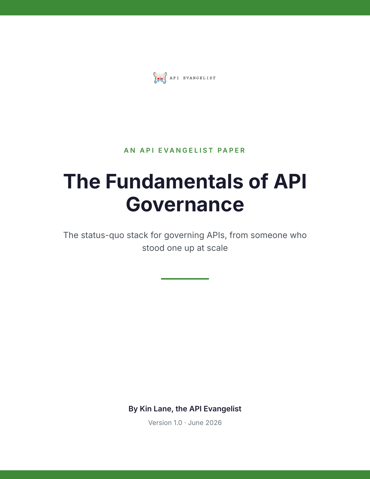 The Fundamentals of API Governance cover