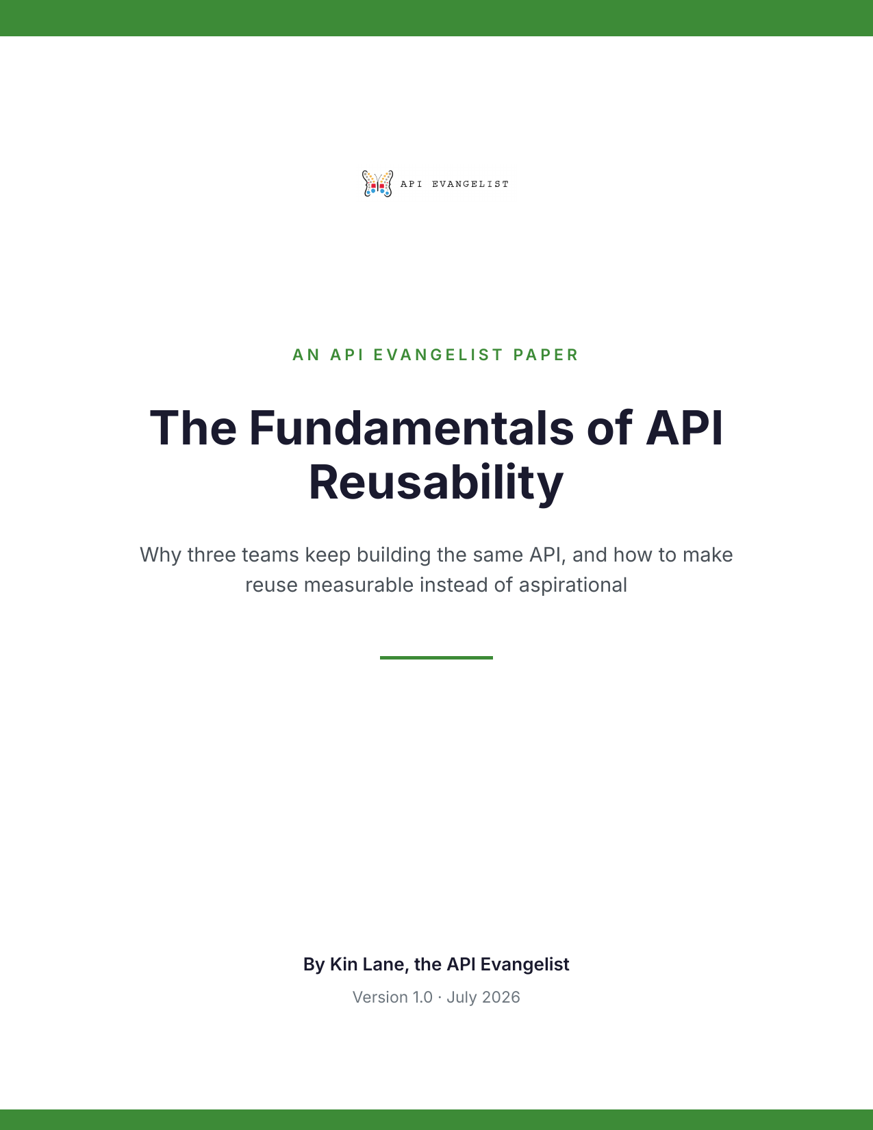 The Fundamentals of API Reusability cover