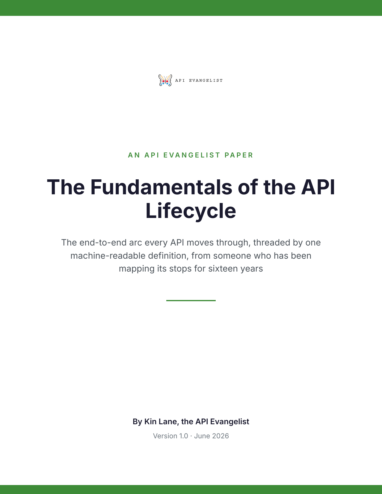 The Fundamentals of the API Lifecycle cover