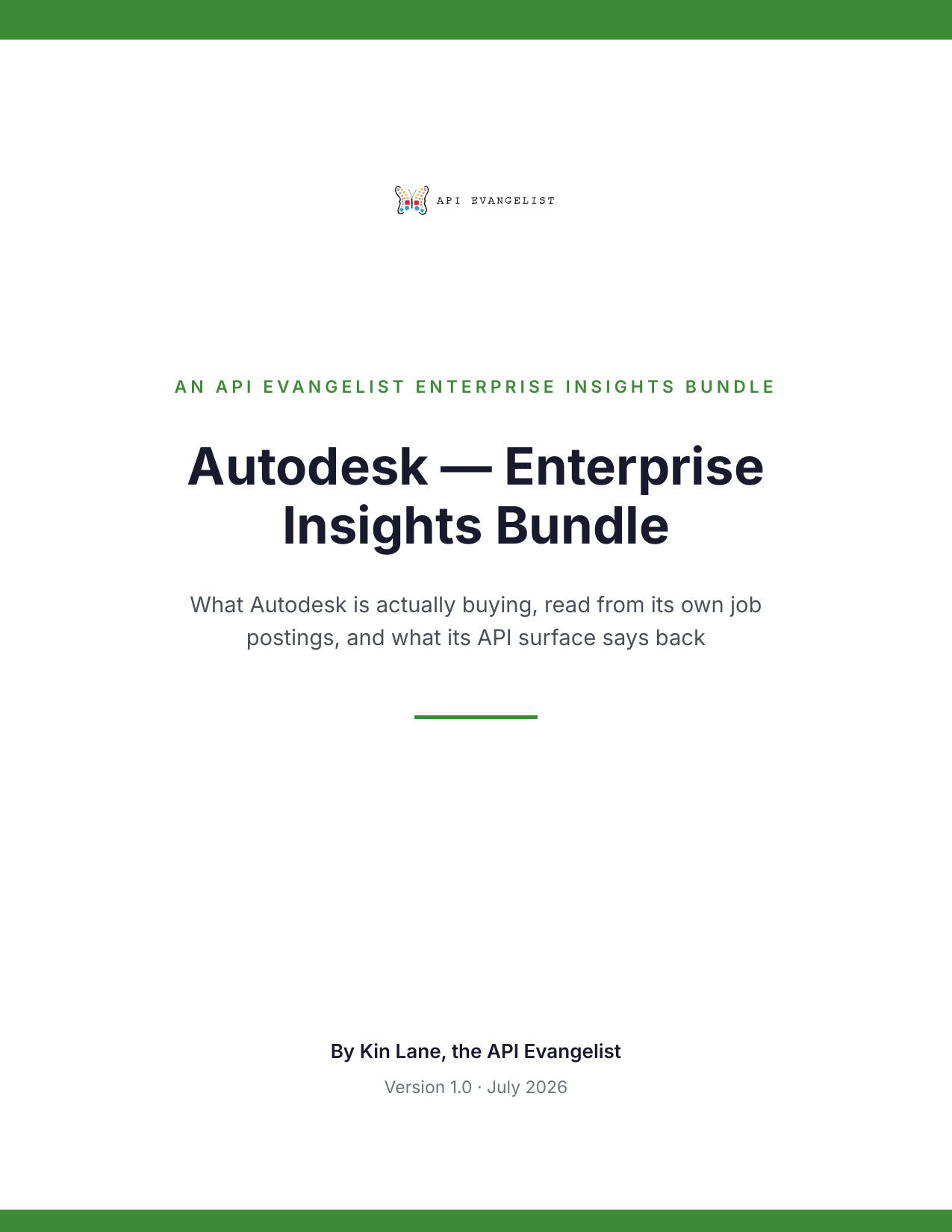 Autodesk — Enterprise Insights Bundle cover