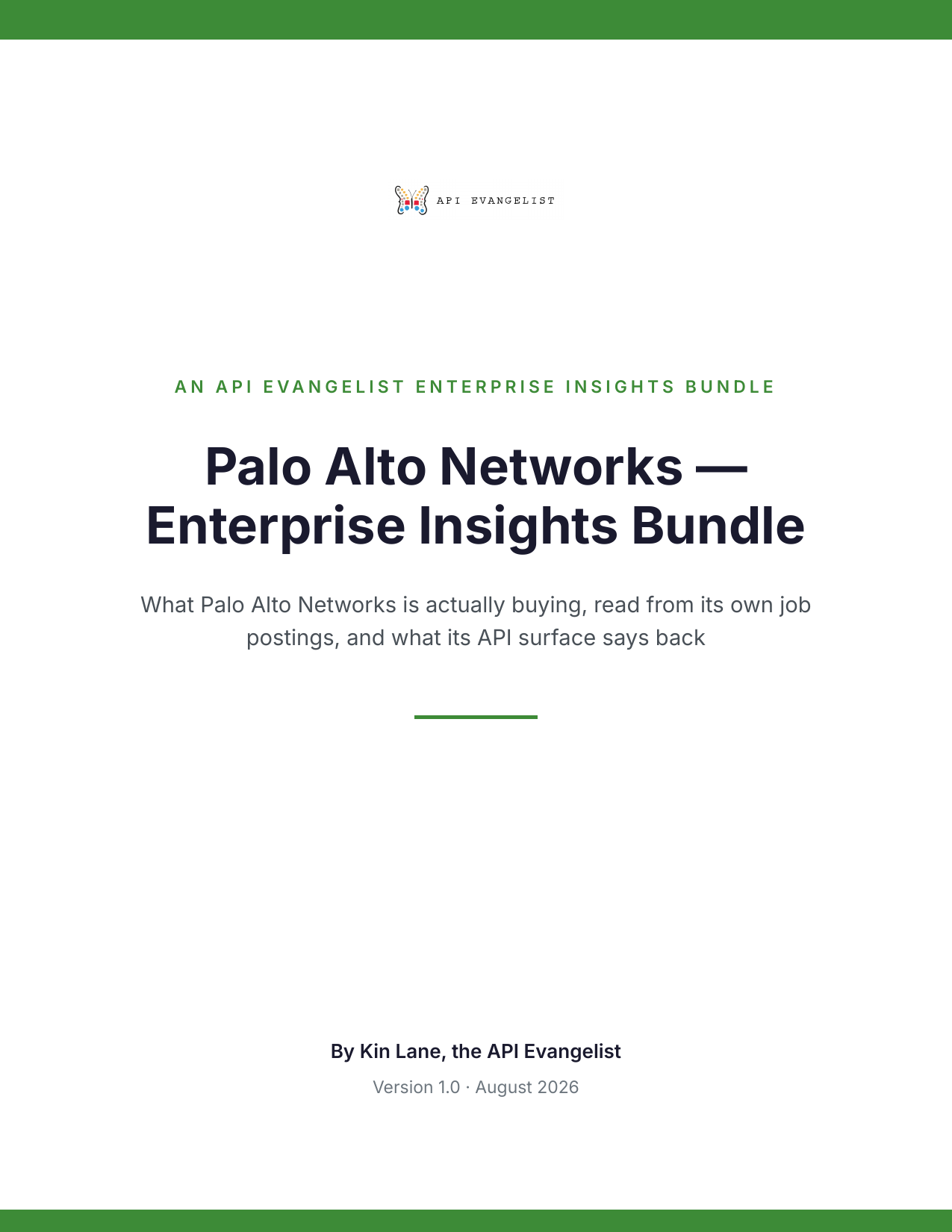 Palo Alto Networks — Enterprise Insights Bundle cover