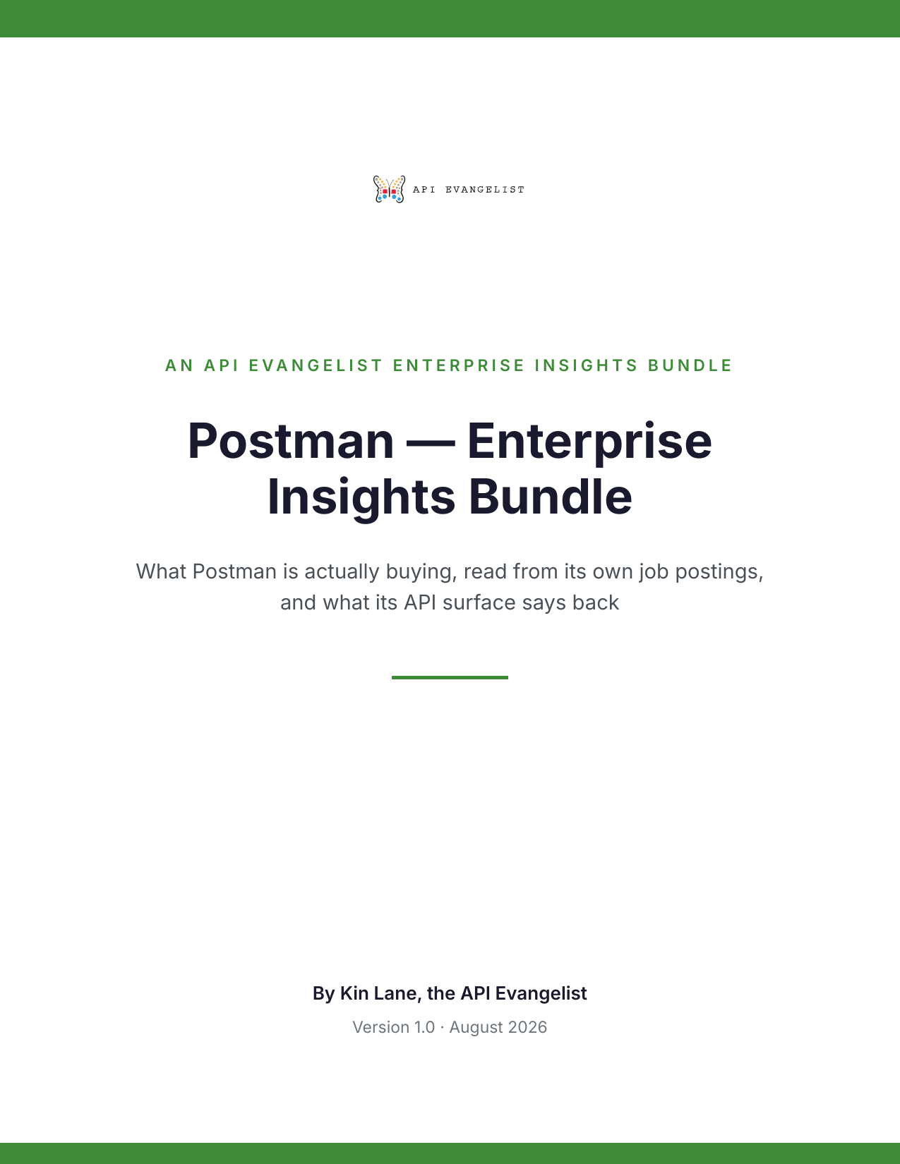 Postman — Enterprise Insights Bundle cover