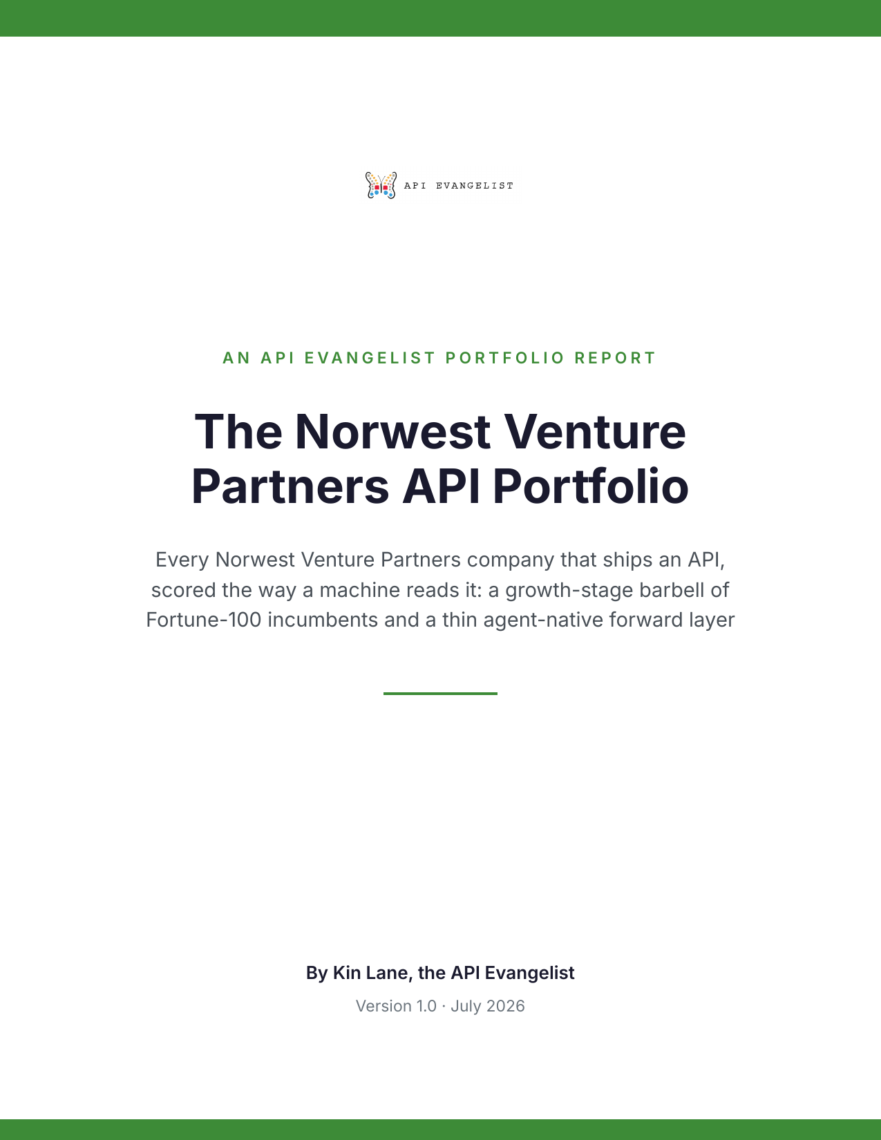 The Norwest Venture Partners API Portfolio cover