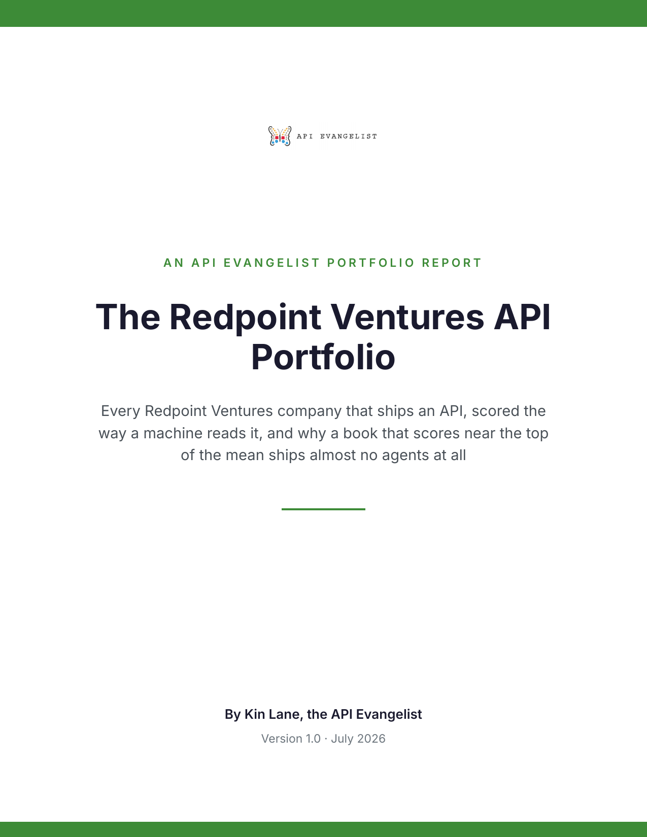 The Redpoint Ventures API Portfolio cover