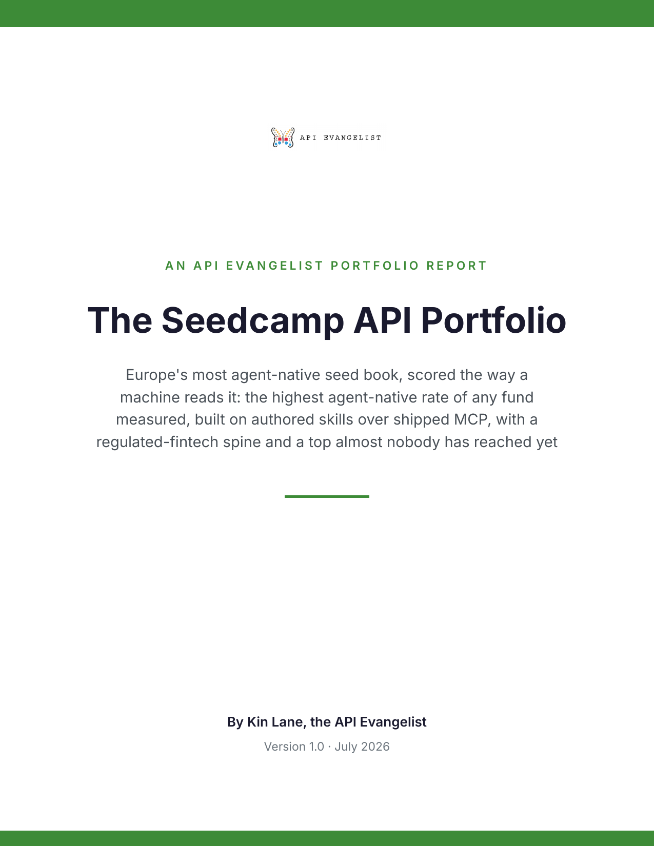 The Seedcamp API Portfolio cover