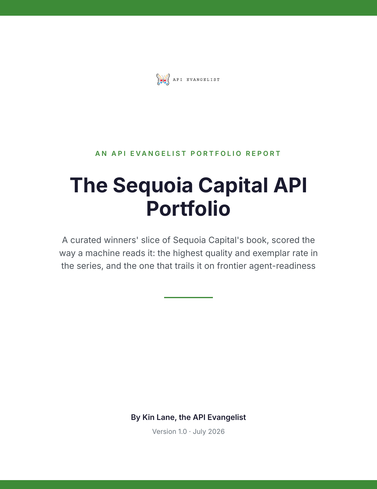 The Sequoia Capital API Portfolio cover
