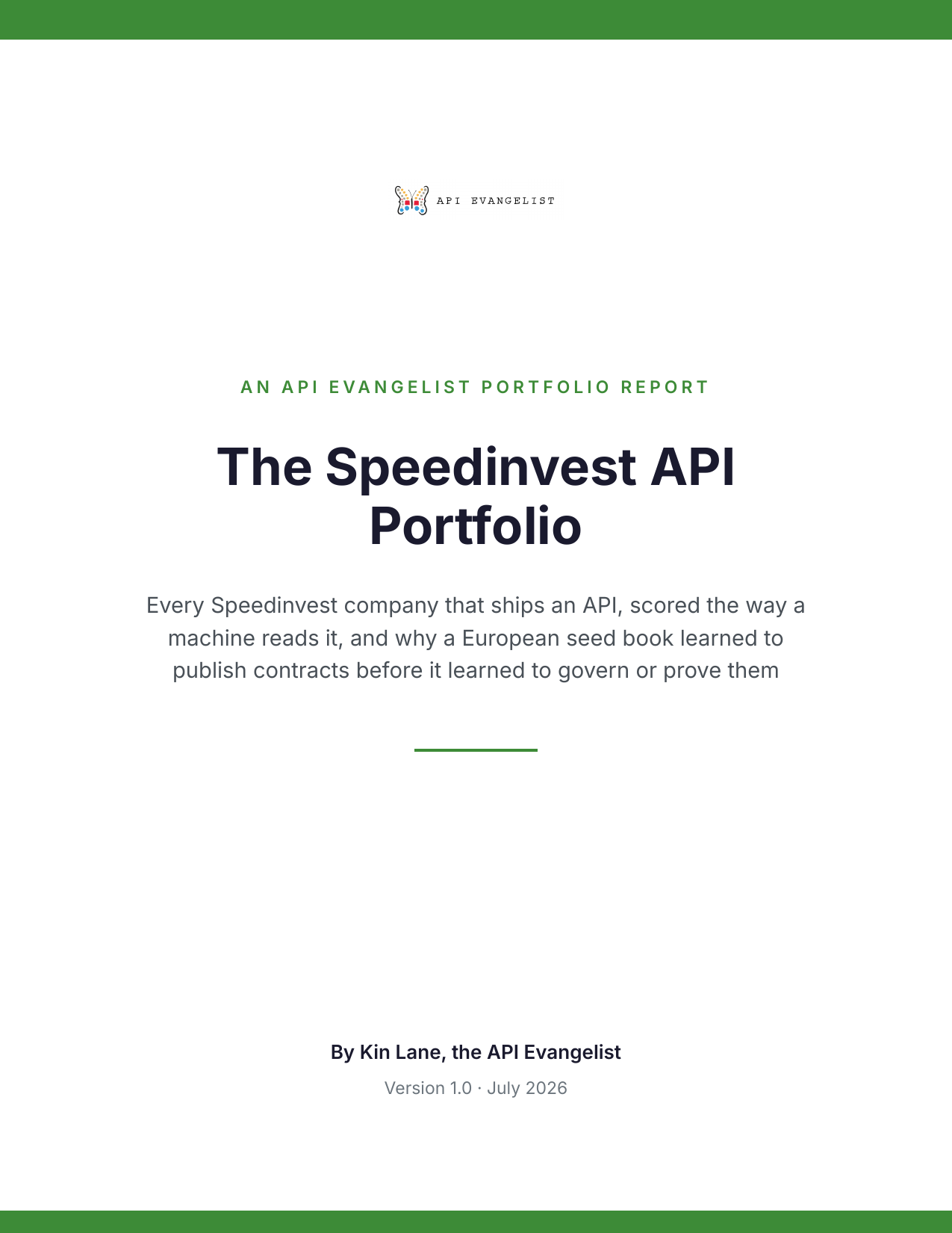 The Speedinvest API Portfolio cover