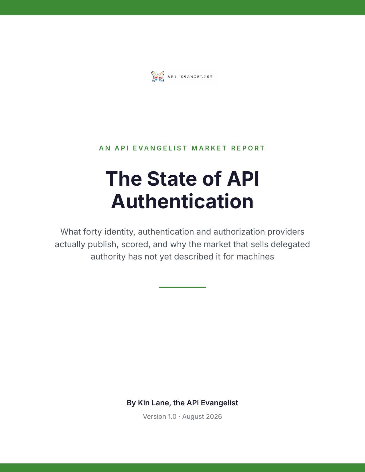 The State of API Authentication cover