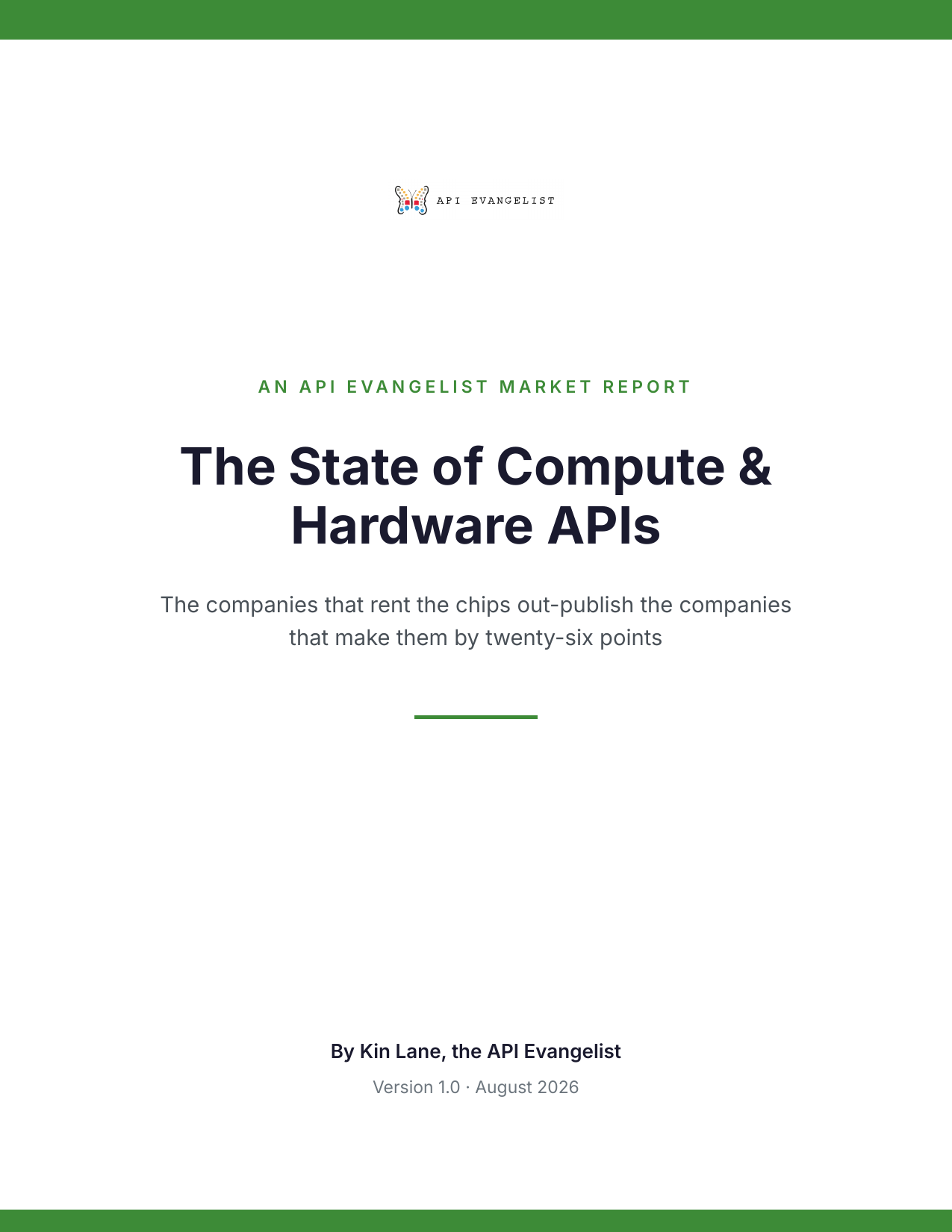 The State of Compute & Hardware APIs cover