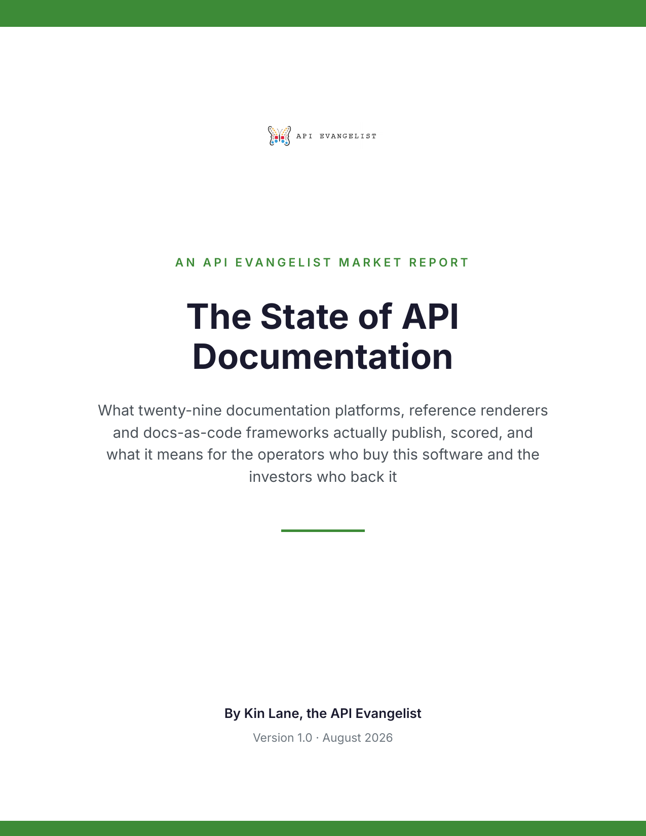 The State of API Documentation cover