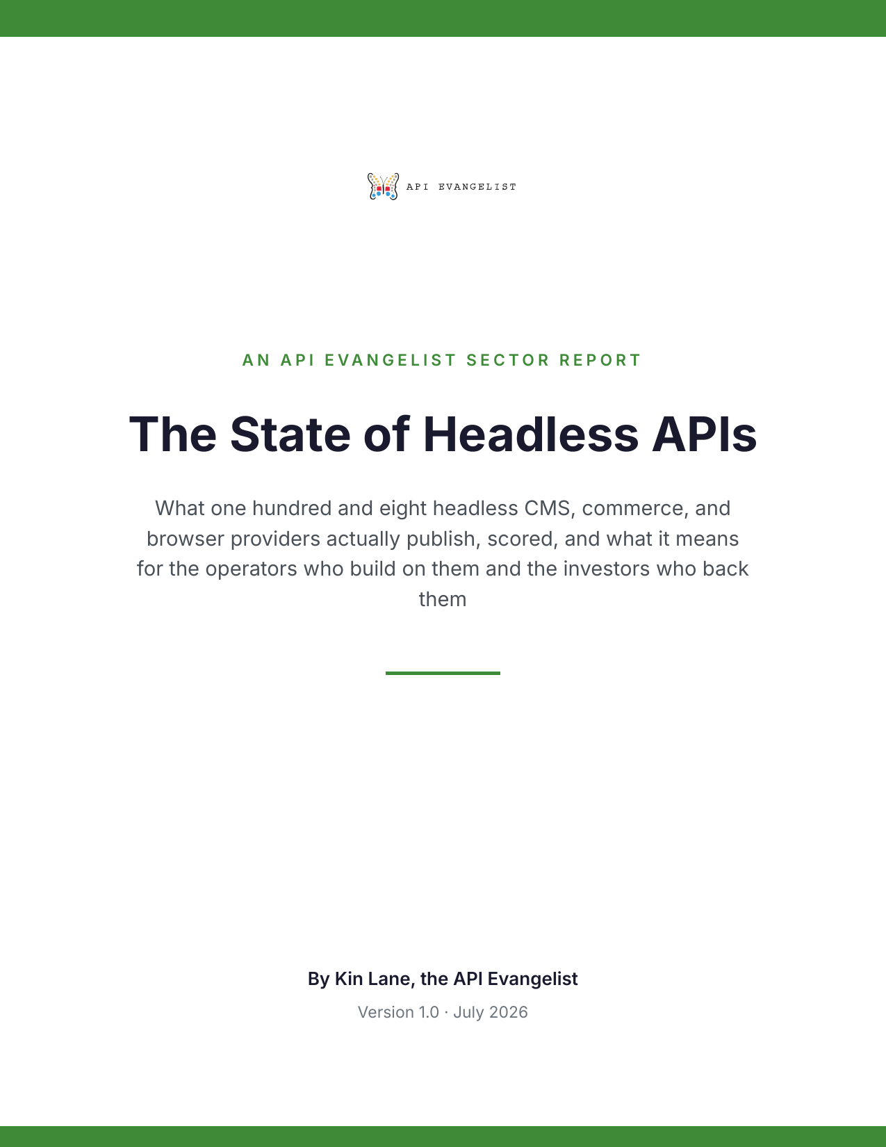 The State of Headless APIs cover