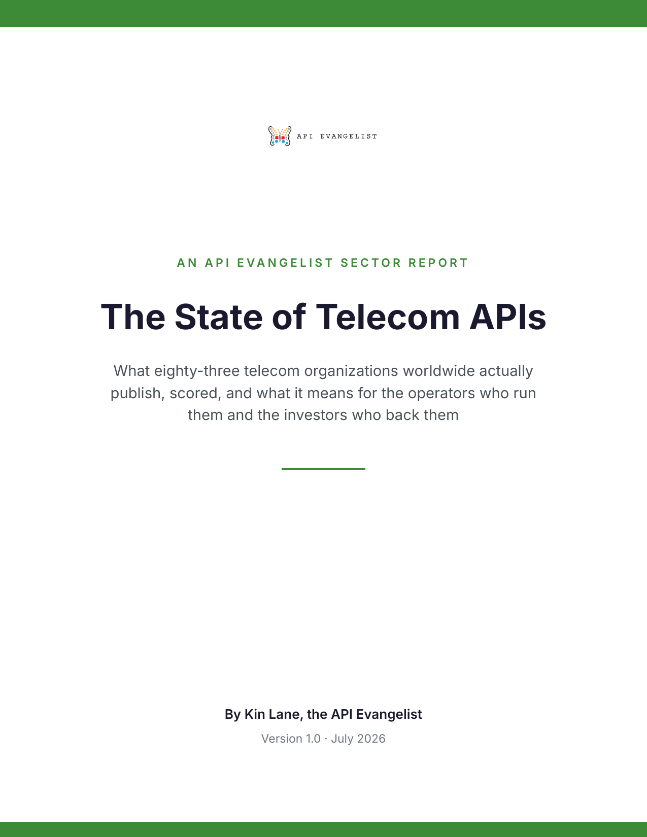 The State of Telecom APIs cover