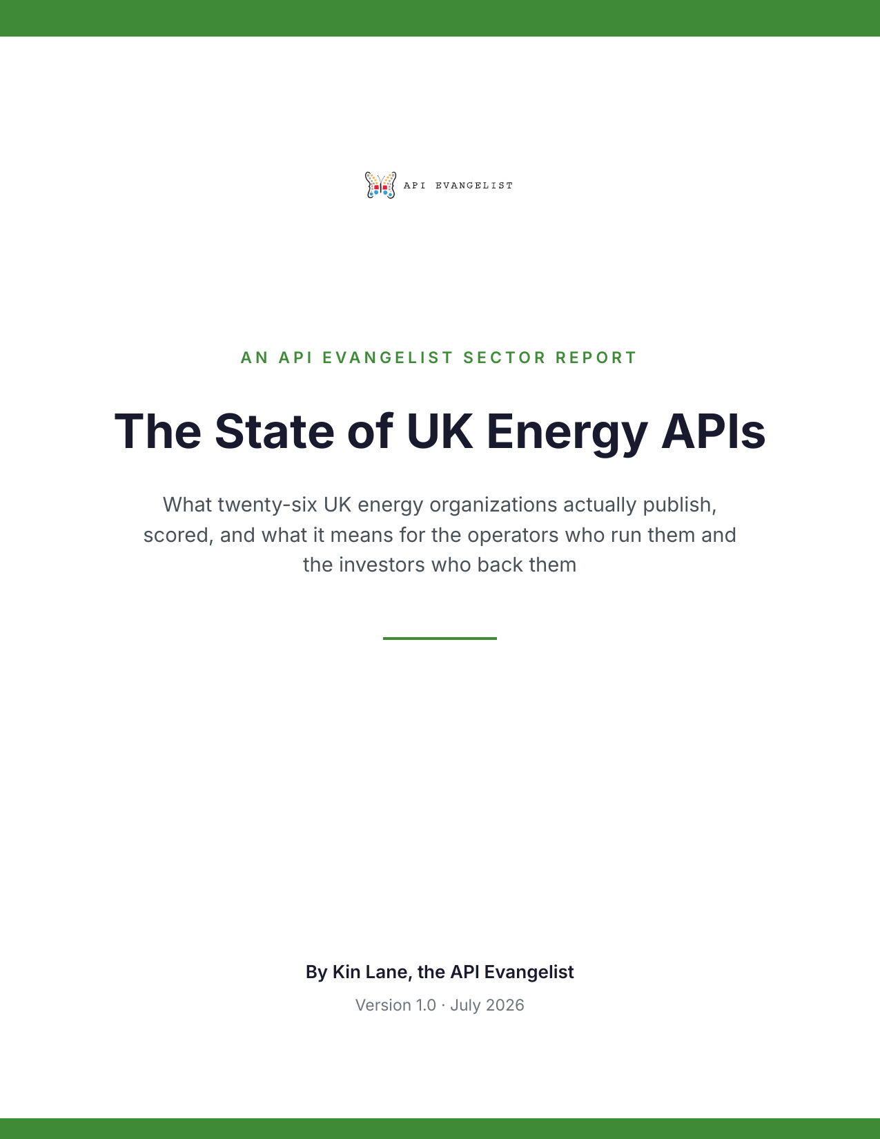 The State of UK Energy APIs cover
