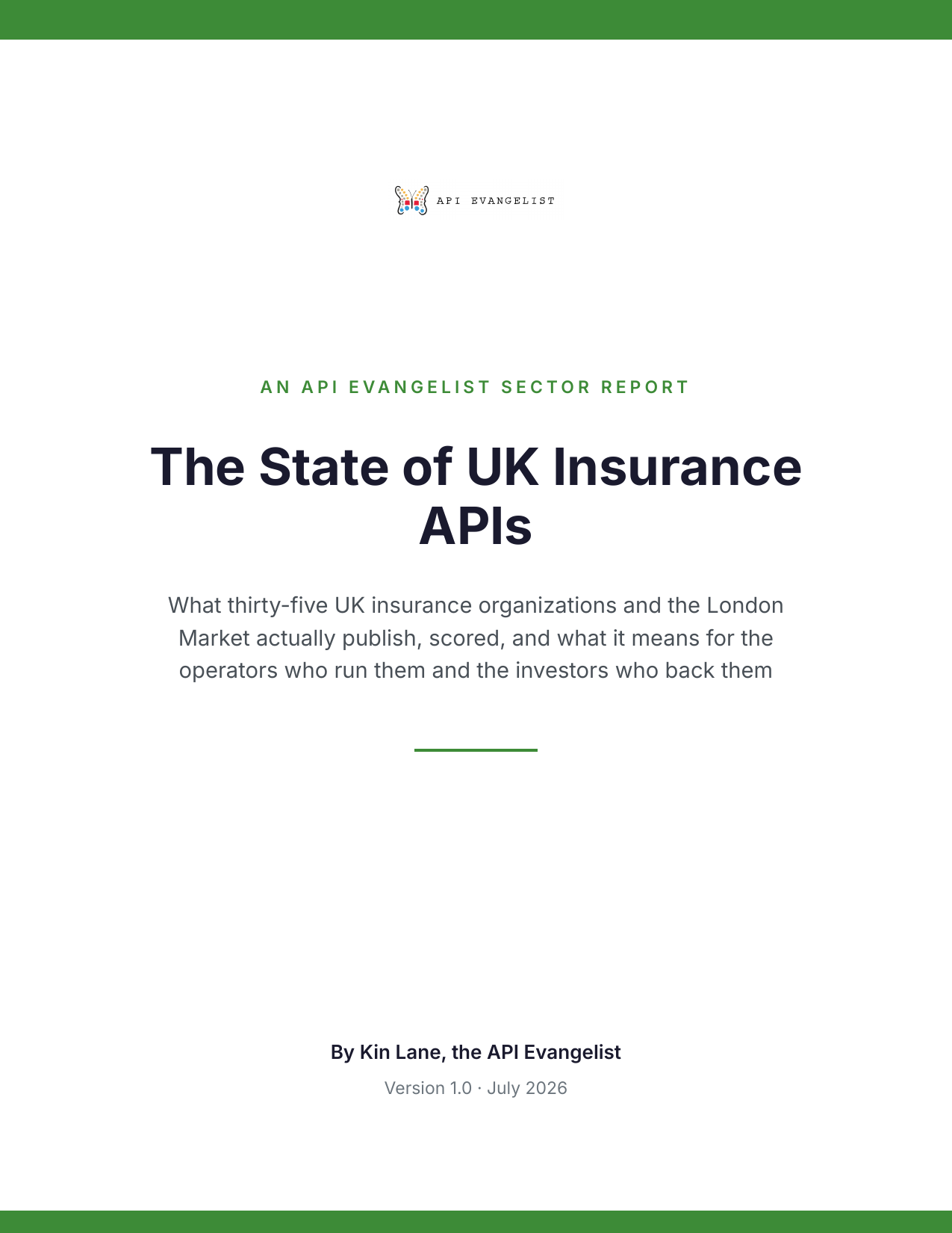 The State of UK Insurance APIs cover