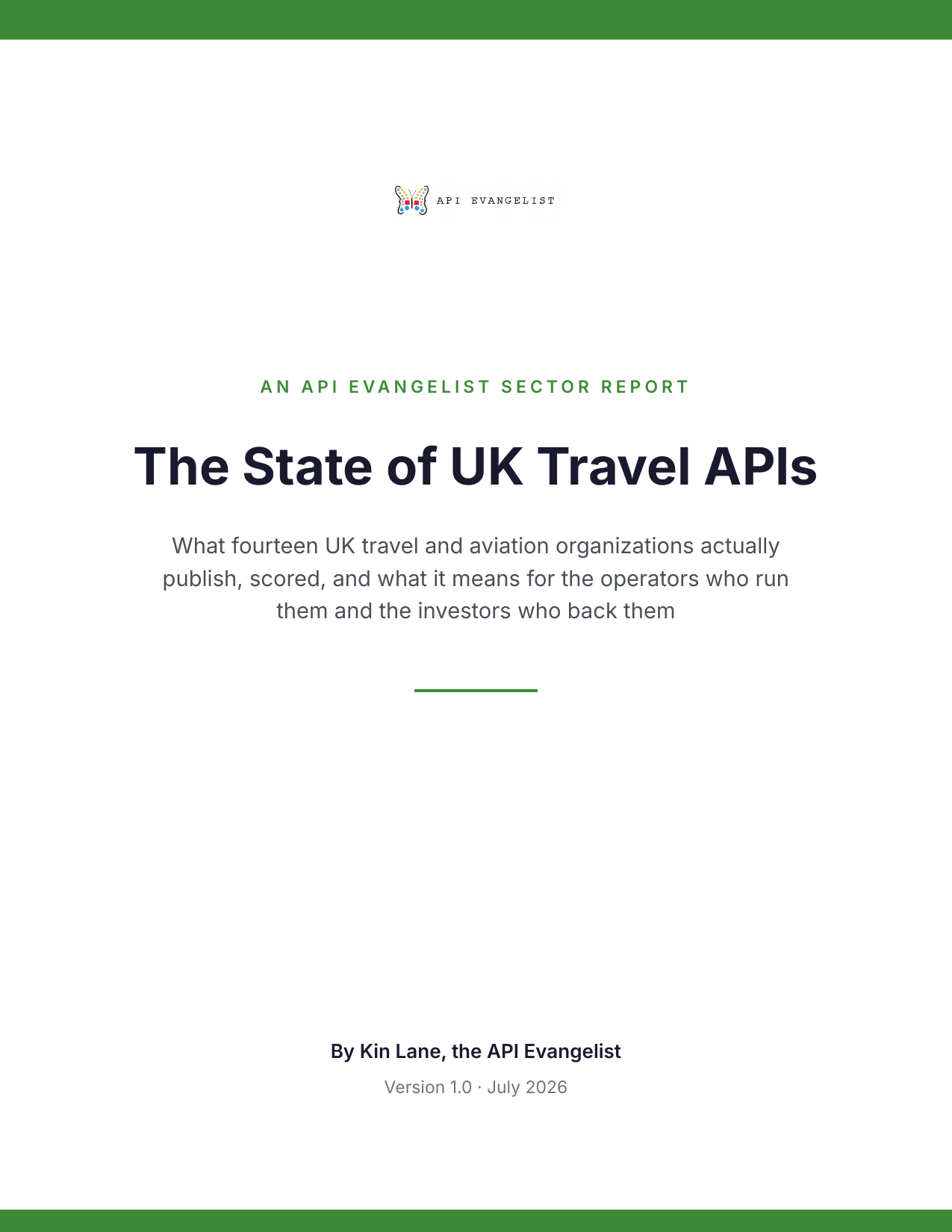 The State of UK Travel APIs cover