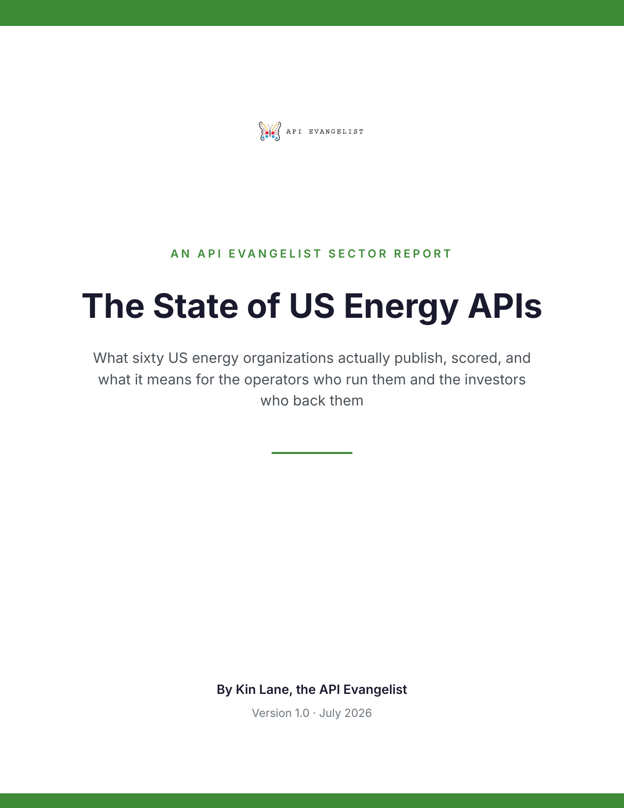 The State of US Energy APIs cover