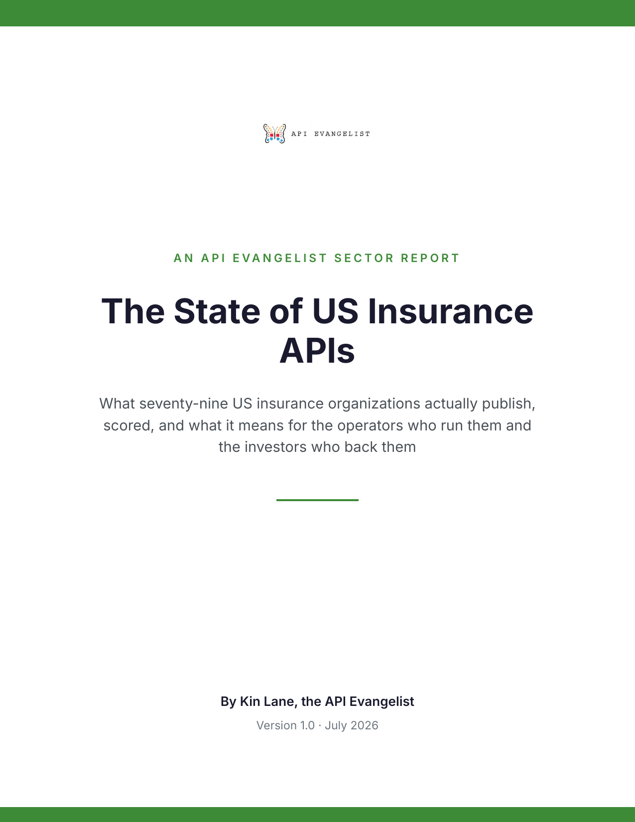 The State of US Insurance APIs cover