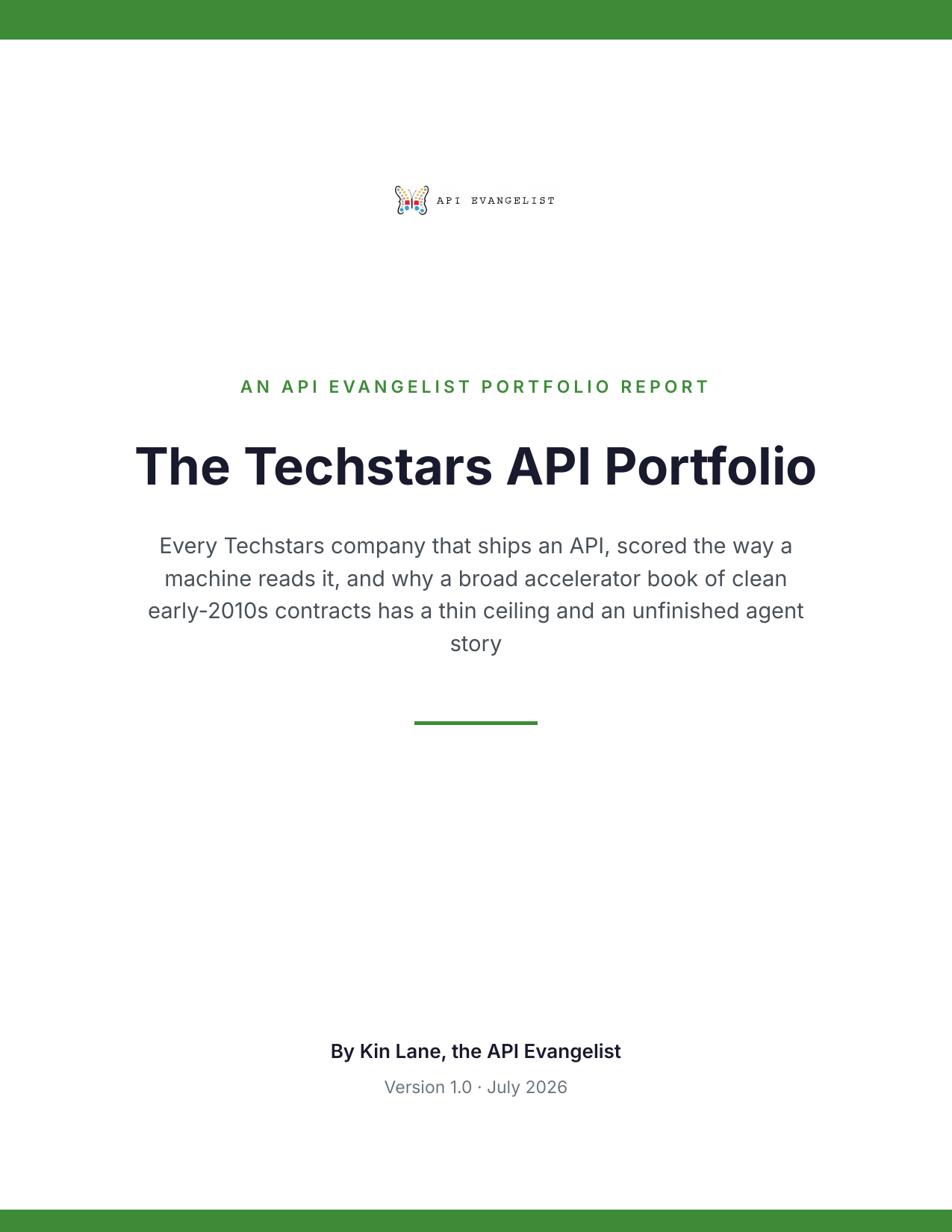 The Techstars API Portfolio cover