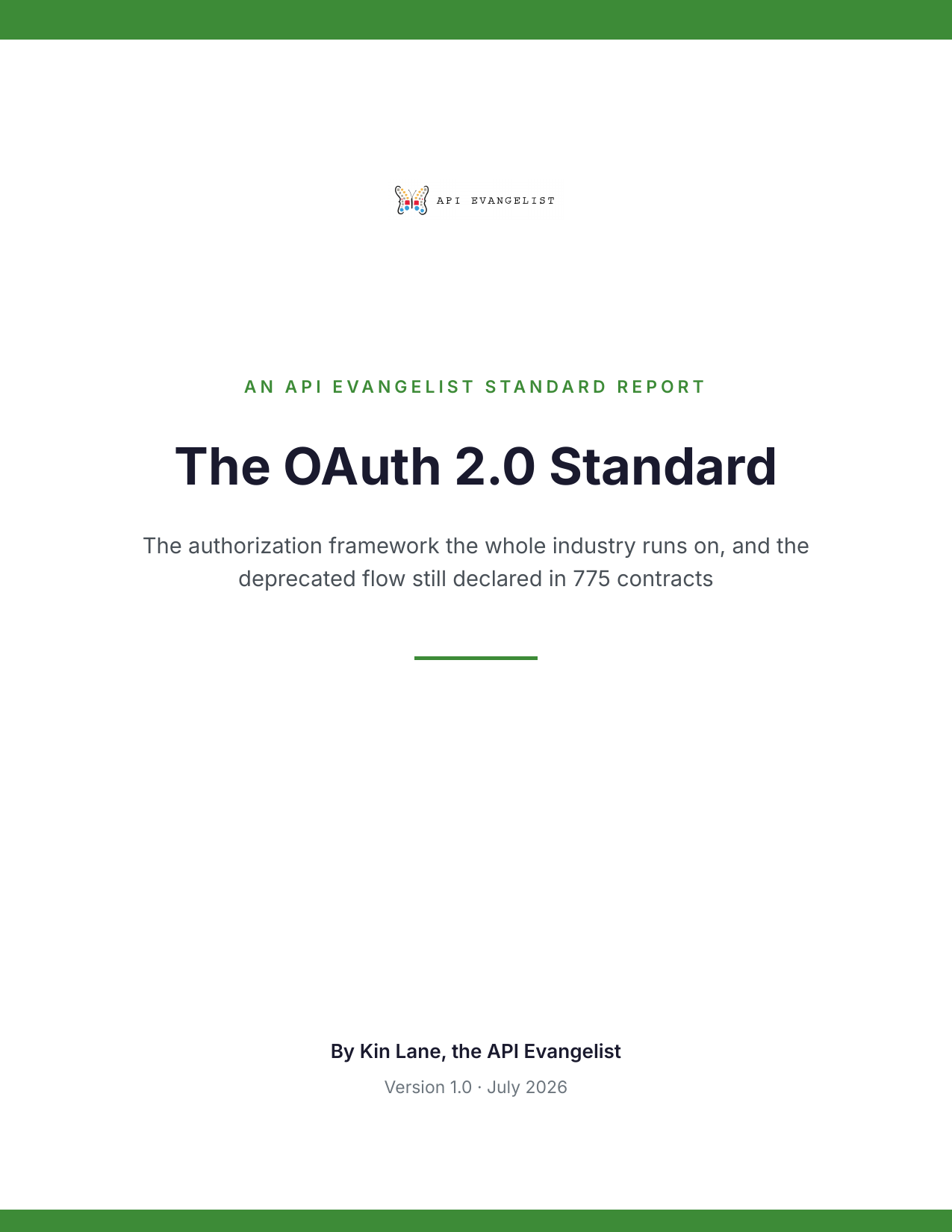 The OAuth 2.0 Standard cover